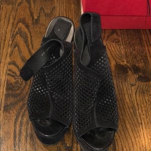 Pedro Garcia Black Wedges